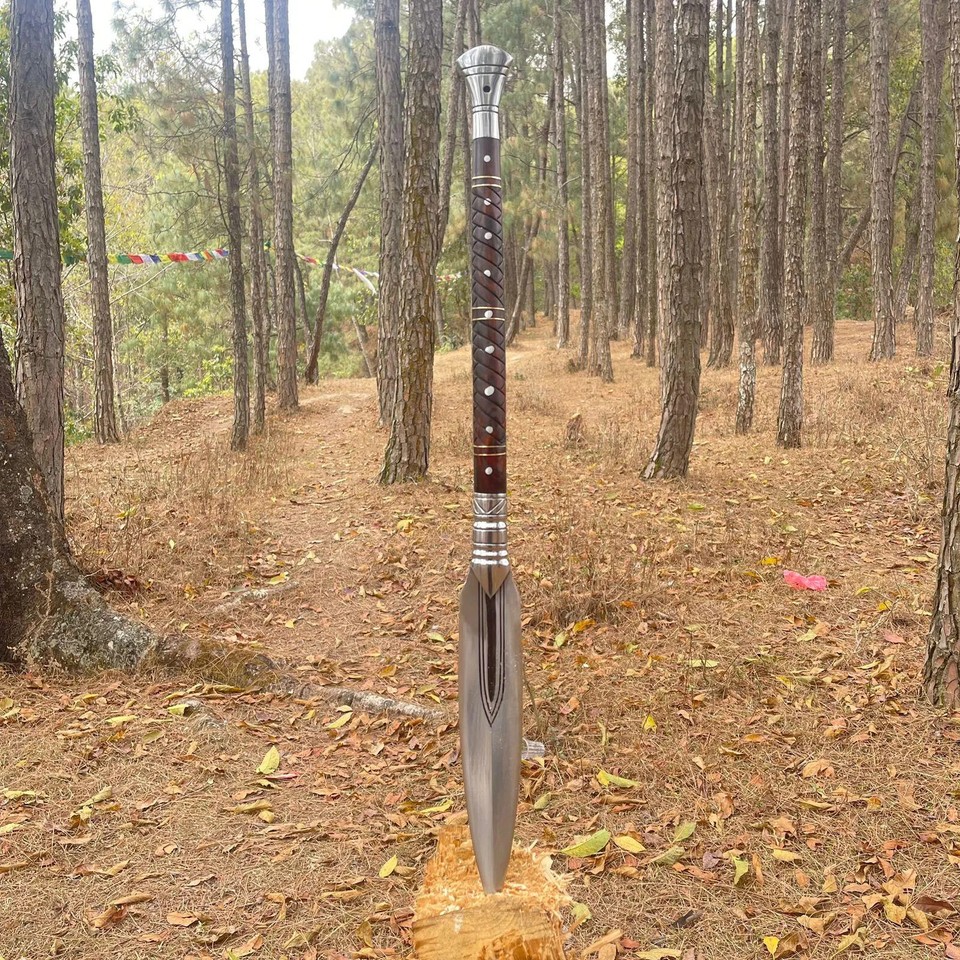 Custom Handmade Hunting Spear Oil Quenching 10 Inch Razor Sharp Blade