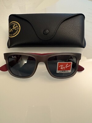 RAY-BAN JUSTIN 50mm RB4165 Wayfarer SUN in Dark Grey MSRP$189 GREAT REVIEWS!!