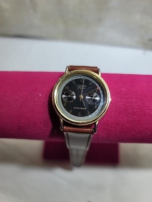 1980s Rare Vintage Citizen Elegance Watch Date, Month Dials, 6355