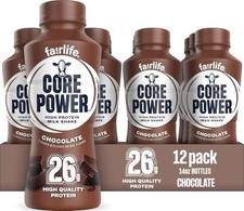Core Power Protein Shake, Chocolate, 26g Bottle, 14oz, 12 Pack