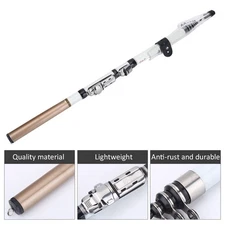 Portable Telescopic Fishing Rod Travel Spinning Fishing Pole Carbon Fiber KHER