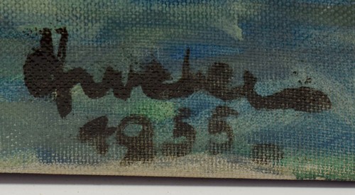 Pintura antigua 1955, Plaza de San Marcos en Venecia, óleo, sign. dat., 85,5 x 66 cm - Imagen 13 de 14