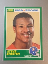 Score 1989 Steve Atwater Rookie Denver Broncos #263 Football Card. rookie card picture