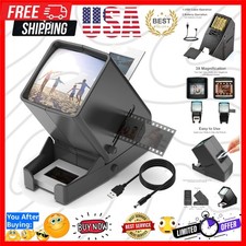 35mm Slide and Film Viewer, 3X Magnification LED Lighted Illuminated Viewing,...