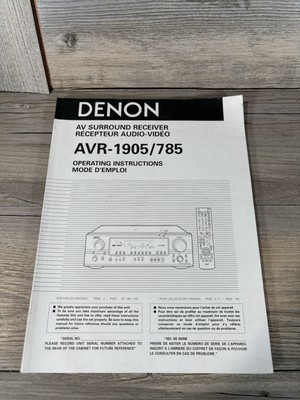 Denon AVR-1905/785 AV Surround Receiver Operating Instructions Manual Booklet