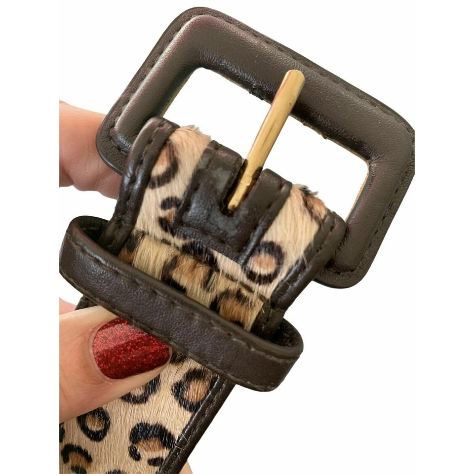 Cinturón de cuero con estampado animal Oscar De La Renta talla mediana Foto 2 de 4