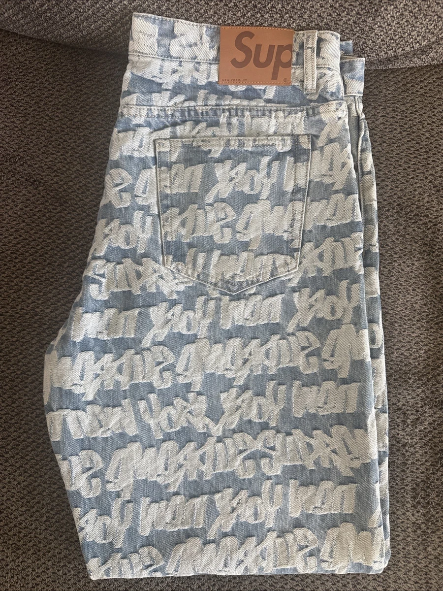 Supreme Blue Regular Size Jeans for Men for sale | eBay