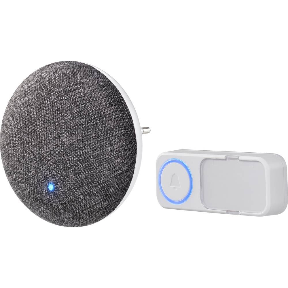Sonnette sans fil carillon électrique Sygonix SY-4671640 avec porte-nom