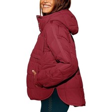 Womens Hooded Cotton Padded Jacket Winter Warm Quilted Coat Casual Outerwear