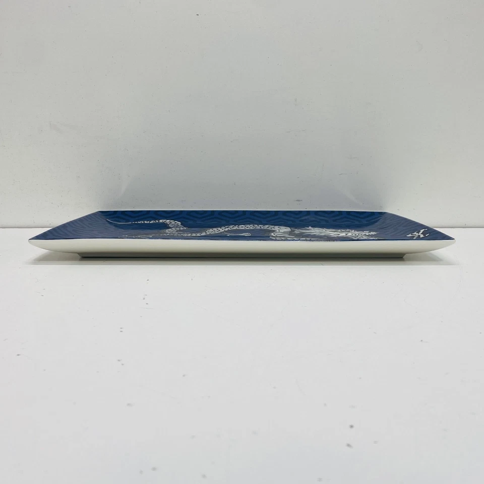 Williams Sonoma Chinese Dragon Serving Tray. 16 in Long Porcelain Tray - Image 3 of 4