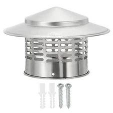 4.3" Chimney Cap 304 Stainless Steel Chimney Cover Hood Screen Roof Vent