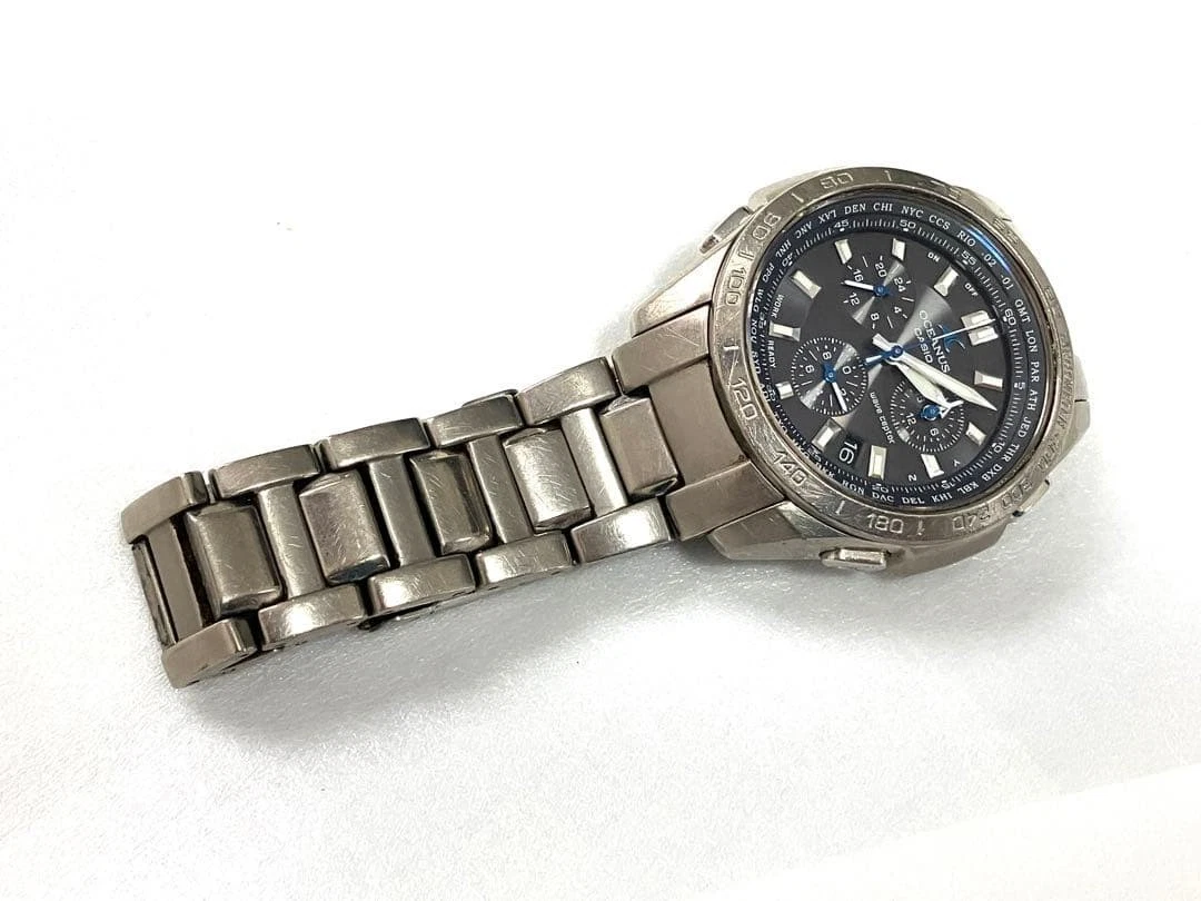 Casio Oceanus OCW-600 Titanio Radio Solar Cronógrafo Zafiro Reloj Hombre Japón