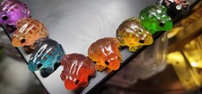 40PCS Luminous Mini Resin Frog Miniature Frog Figurines 10 Colors Tiny Frogs Glo