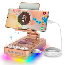Gifts for Men Women Phone Stand Bluetooth Speaker with Light and Charging Fun...