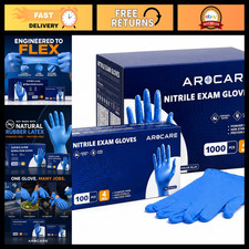 Nitrile Exam Gloves 4 Mil Powder-Free Latex-Free 1000 Count Medical Safety Gear