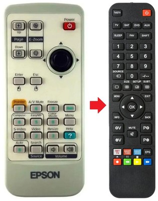 Afstandsbediening geschikt voor EPSON EMP-61P | EMP-732 | EMP-737