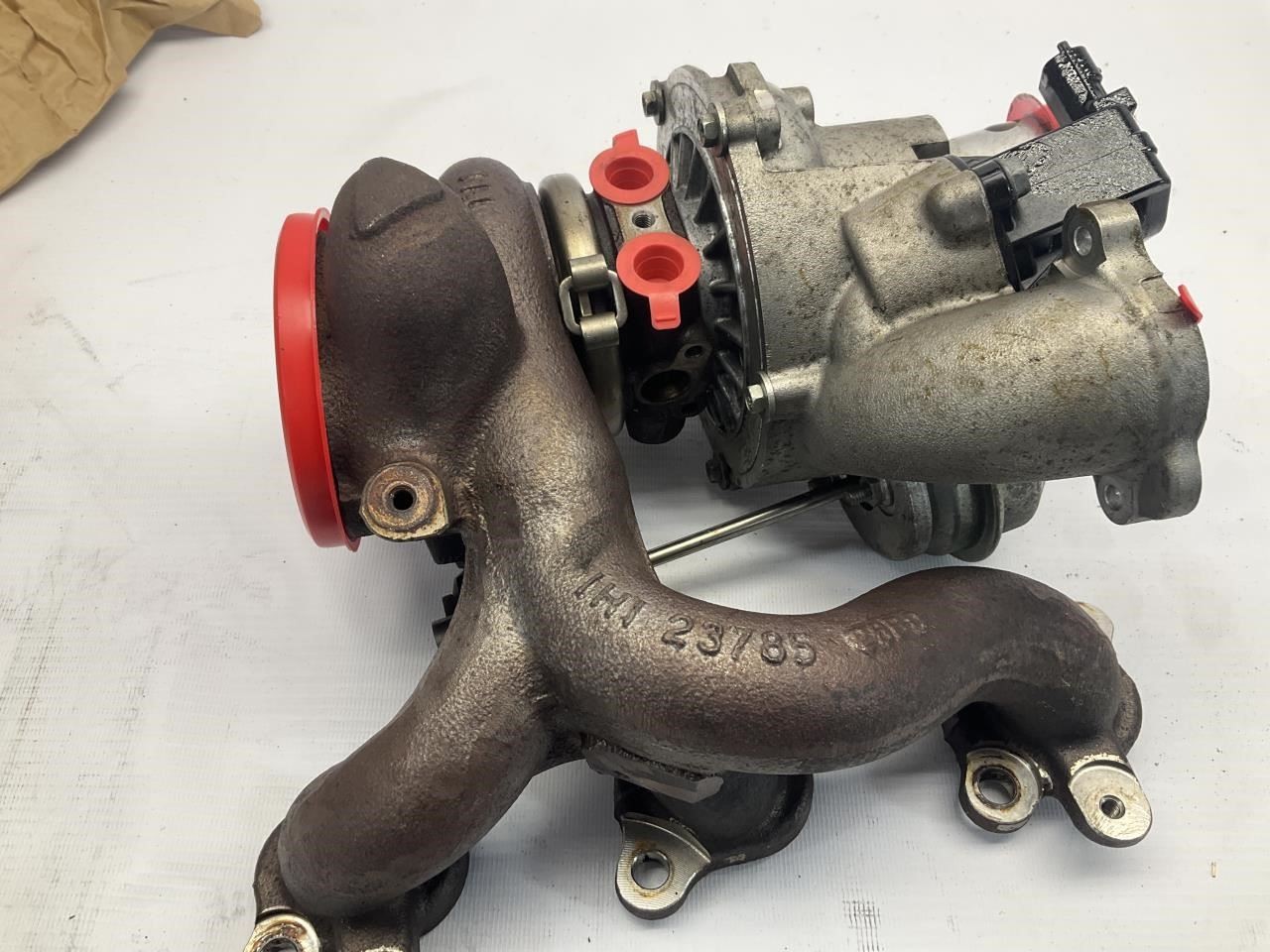 14-24 Maserati Ghibli 3.0L Left Turbocharger Supercharger w/ Exhaust Manifold Q