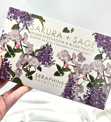 Seraphine Botanicals Sakura Sage Eyeshadow Blush Palette Vegan Makeup