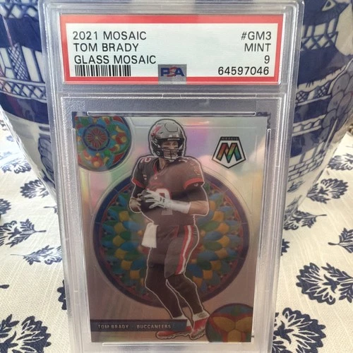 2021 Panini Mosaic Tom Brady Stained Glass SSP Case Hit #GM3 PSA 9