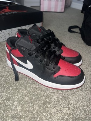 Red Air Jordan Low (gs) Black/ Gym Red-White Noir/ Blanc/ Rouge Gym
