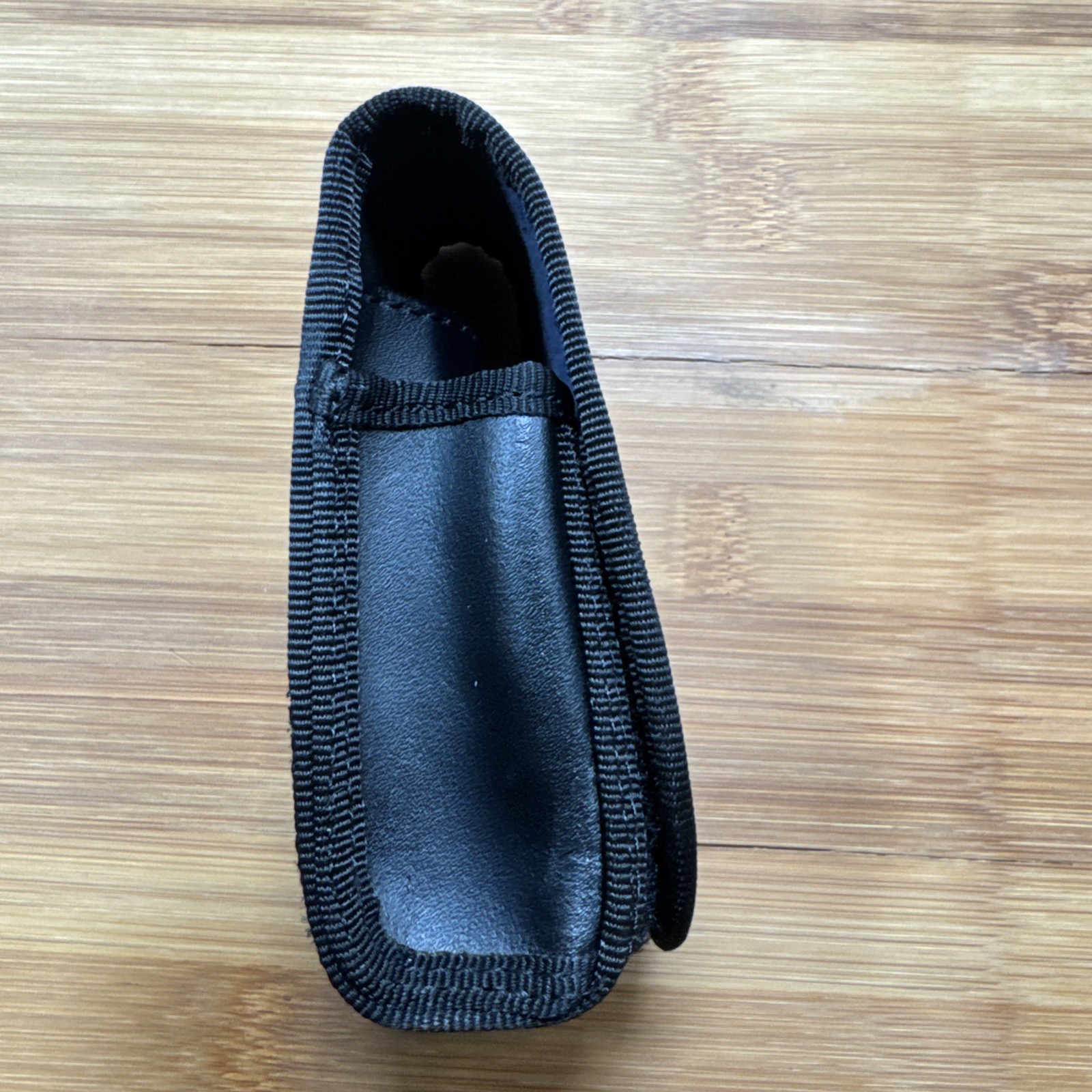 Sheaths Fits Closed Folding Knives 3.5" Black Leather And Nylon Construction