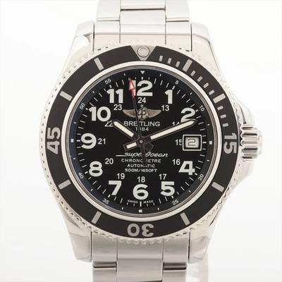 Breitling Superocean II A17365C9/BD67 SS SS AT black dial 2 Extra Links