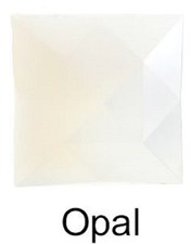 Stained Glass Jewels - 50mm Square Faceted - Opal White 