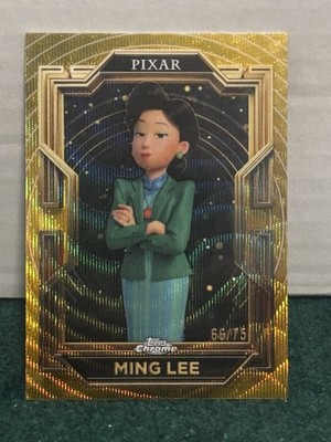 2025 Topps Chrome Pixar Ming Lee Gilded Gold Wave Etch Refractor /75