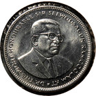 elf Mauritius Half Rupee 1987  Stag — photo 2