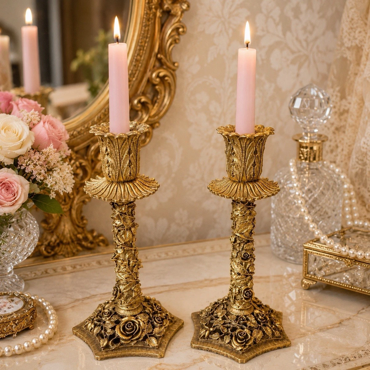 Hollywood Regency Metal Candle Holders & Accessories for  display picture 1