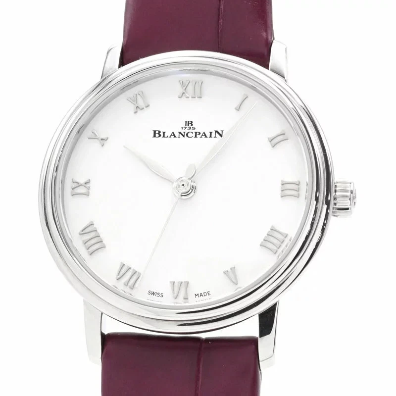 Blancpain — Blancpain Ultraslim 6104-1127-95A Leather Stainless Steel Leather 29mm #CSW123