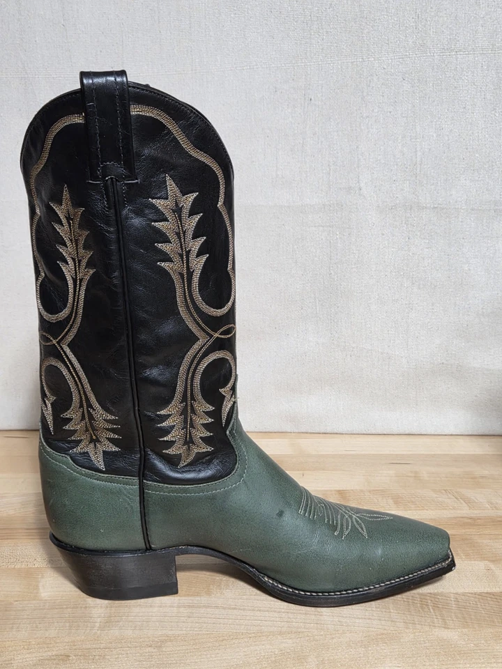 Botas de Vaquero Tony Lama, Para Hombre 10.5 D, Verde, H 7400, Usadas, LEER Foto 4 de 4