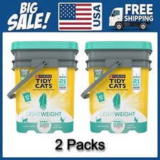Purina Tidy Cats LightWeight  Free and Clean Unscented Clumping Cat Litter,2Packs