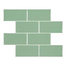 Green Subway Peel and Stick Mosaic Wall Tile Self Adhesive Backsplash Kitchen