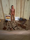 Vintage Marx Johnny West Fighting Eagle Figure W/ Accessories & Some Papers 100%