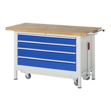 Rau Werkbank mit Fahrgestell 8362 B1500xT700xH880mm 4x Schublade-TA