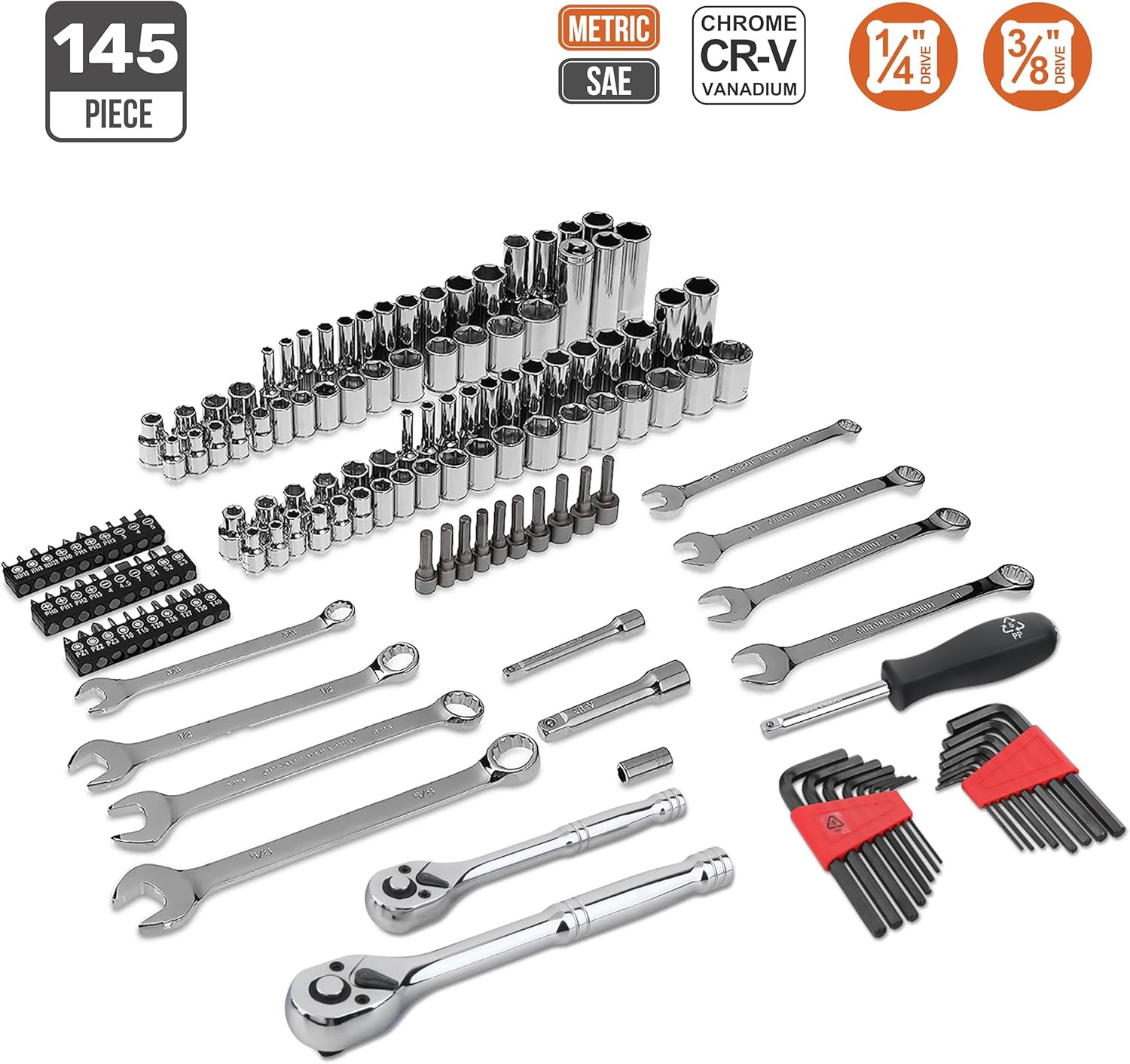 Set Di Chiavi a Bussola per Officina (145 Pezzi) - 2
