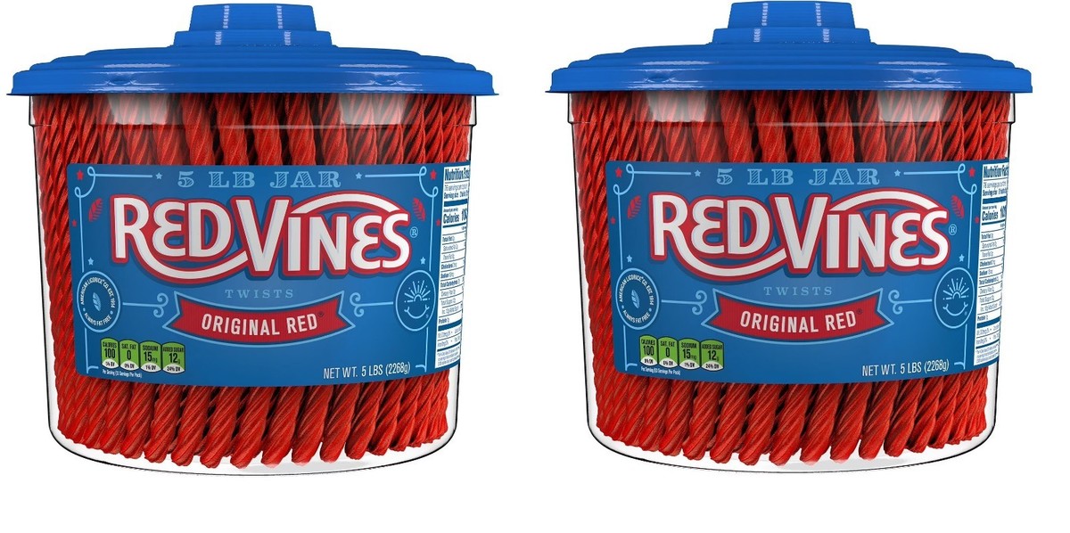 RED VINES Twists Original Red Licorice Bulk Candy Jar 10 lbs. 2