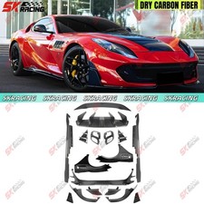 Dry Plain Carbon Front Rear Lip Wing Body Kits For Ferrari 812 GTS Superfast 18+