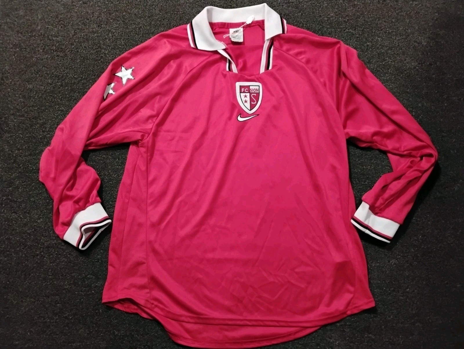 Rare Vintage 1998 Nike FC Sion Switzerland Futbol Soccer Jersey
