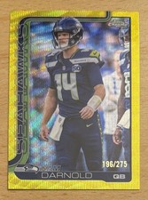 2025 Topps Chrome Sam Darnold Yellow Wave Refractor /275 #275 Seahawks