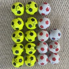 18 Callaway Chrome Soft Truvis pearl/AGrade Golf Balls yellow red 