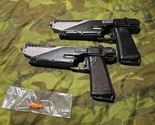 1 PAIR of DEATHWATCH Westar-35 Blasters Weathered Battle Worn Mandalorian Prop!