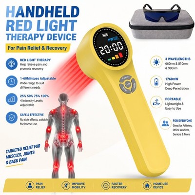 Advanced 1760mW Laser Therapy Device 660nm 810nm 980nm for Joint Pain Relief