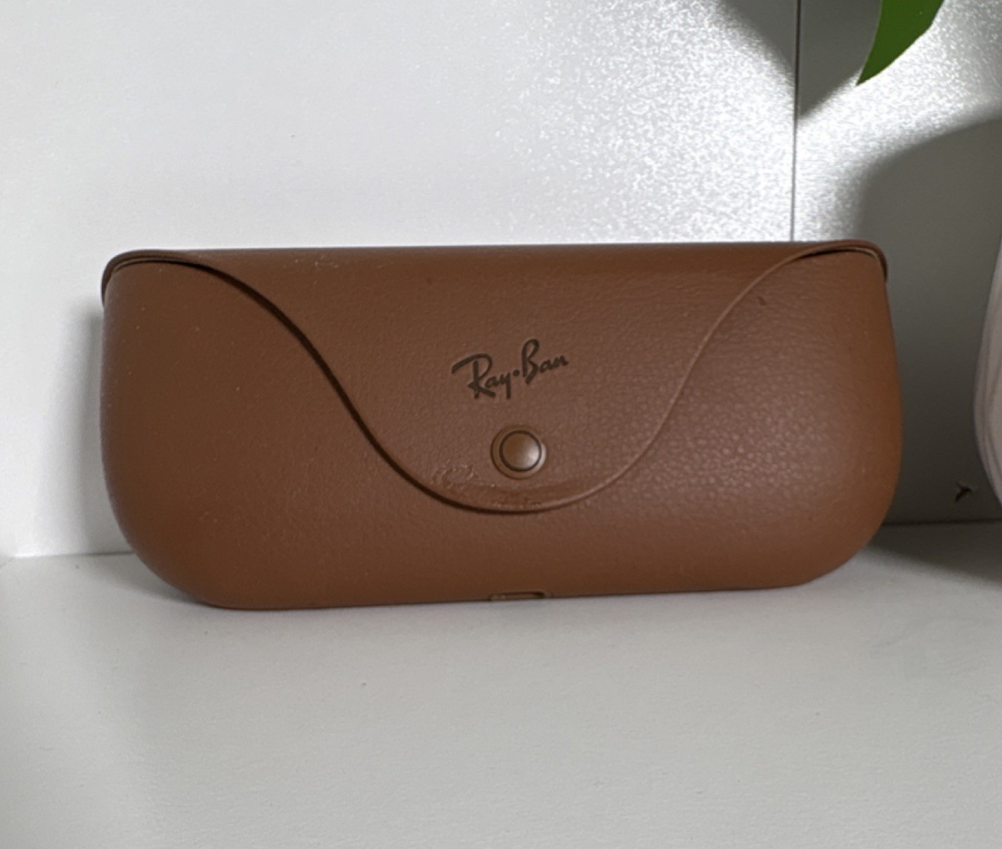 Meta Ray-Ban Brown Leather Hard Case for Glasses & Sunglasses