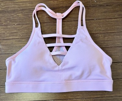 Zyia Active Light Pink Strappy Sports Bra Womens Size Small S Padded