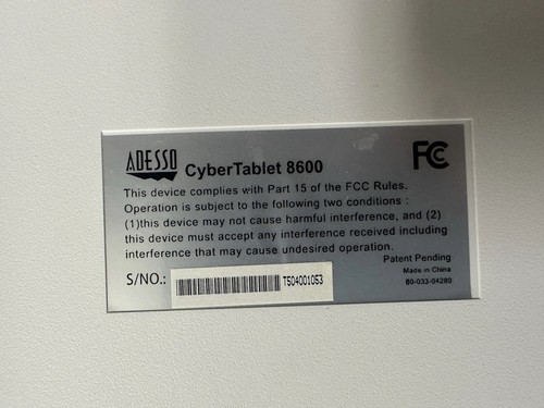 ADESSO CYBERTABLET 8600 MEDIA GRAPHICS 8" X 6" TABLET & HP Case - Afbeelding 20 van 23