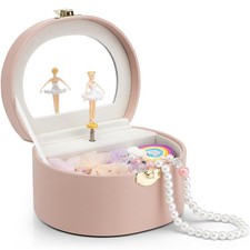 Musical Jewelry Box for Girls, Small Kid Music Box with Ballerina for Birthda...