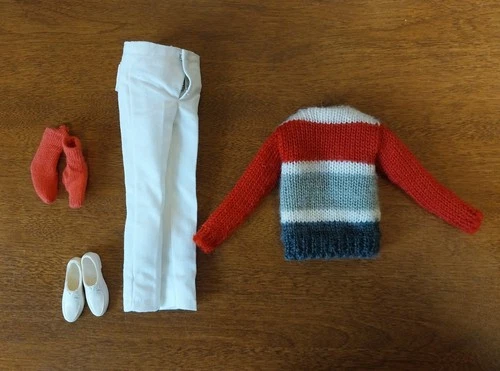Vintage Barbie Ken #770 Campus Hero Sweater, Pants, Shoes, Socks 1961 Free Ship!