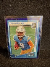2025 Panini Donruss Optic - Rated Rookie Tre Harris #229 Blue Hyper Prizm (RC)